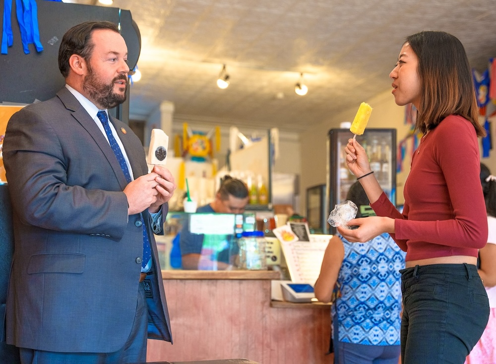 Wesley Harris and Katelyn Cai at Pincho Loco