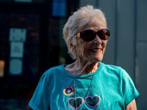 Rhoda Bernstein after she voted