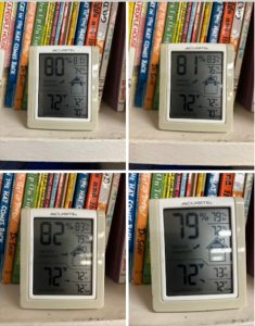 temperature readings at Club Blvd Elementary 