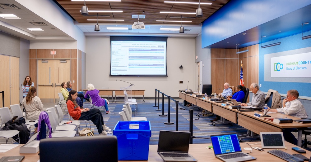 On election night, the public got a front-row view of the Durham Board of Elections.