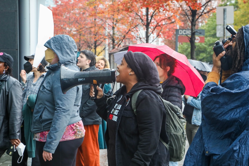 Activists protest Durham CPS