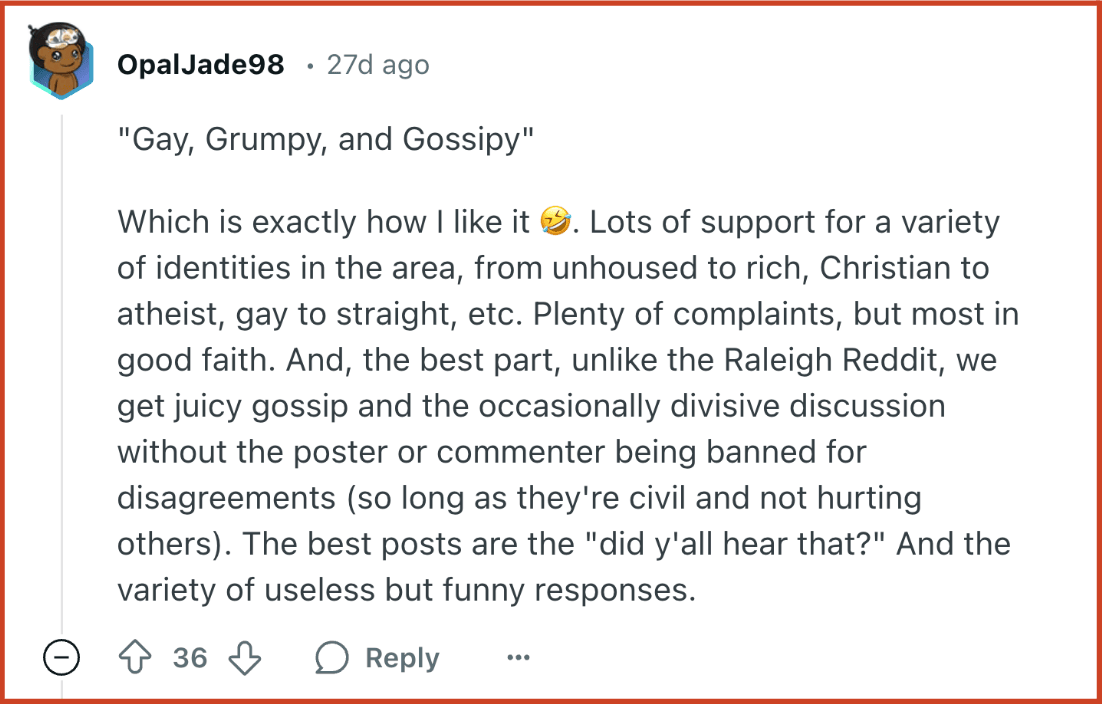 Reddit post