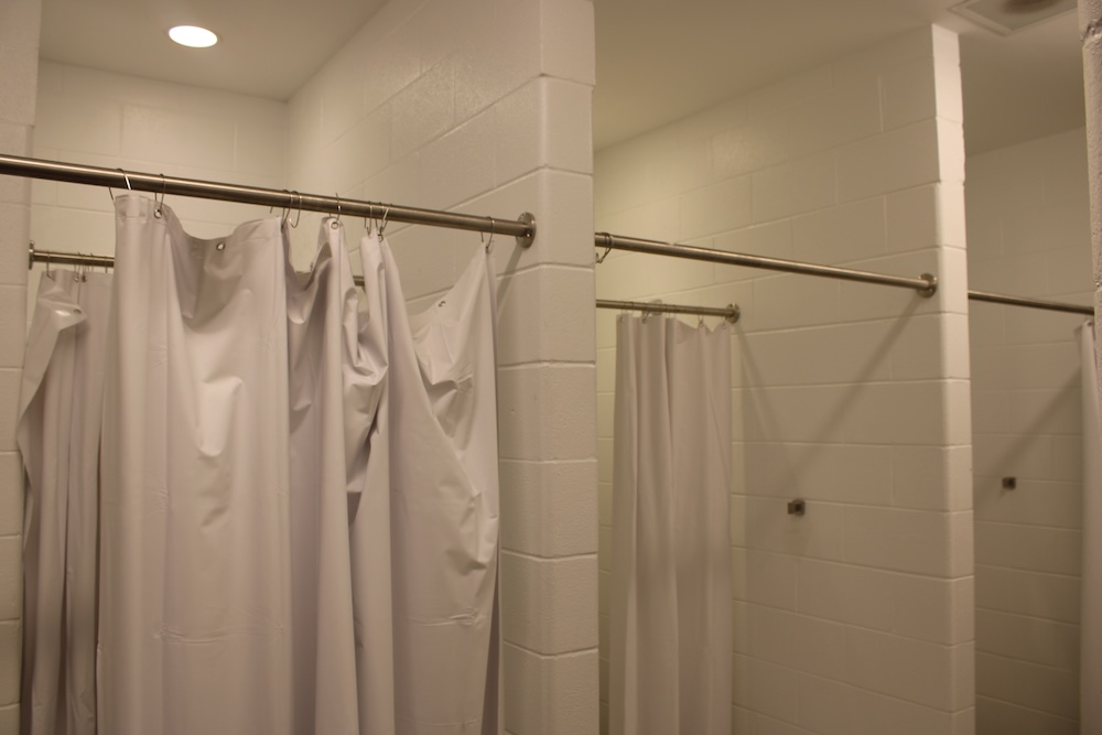 showers in Northern High locker room