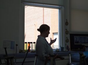 Central Park School for Children Executive Director Arlie Harris in a classroom at 1001 North Street.